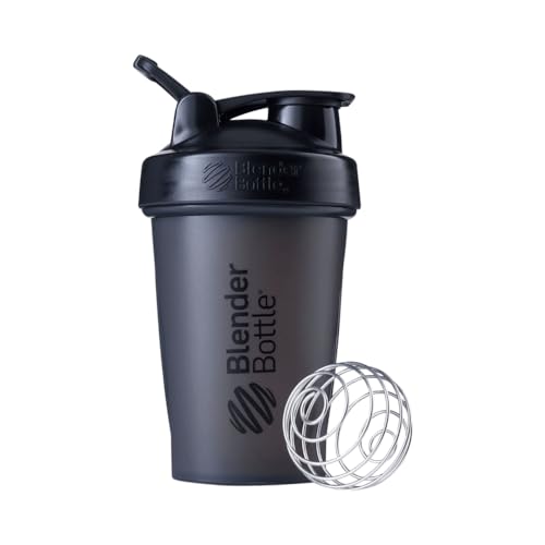 BlenderBottle Classic Shaker Bottle Perfect for Protein Shakes and Pre Workout, 20-Ounce, Black - color: Full Color Black, size: 20 Ounces