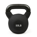RitFit Neoprene Coated Kettlebell Weight Set, Solid Cast Iron - color: 50LB(Black）