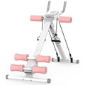 RELIFE REBUILD YOUR LIFE AB Workout Machine Adjustable Ab Trainer Machine Foldable Ab Cruncher Strength Training Equipment for Home Gym, Full Body Workout Equipment 440 LBS - color: Pink