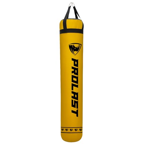Heavy Punching Kicking Bag for Adults, Boxing, MMA, Martial Arts, Muay Thai, Strength Training Equipment, Filled/Unfilled, 6ft, 150 lbs, Special Edition Logo - color: Yellow / Black, size: Filled