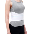 Pauline Broken Rib Brace for Women - Compression Chest Binder for Cracked Ribs Support & Chest Pain Relief - Rib Belt for Bruised Rib Cage (White, Fits 45”-60”) - size: L, style: Women WT