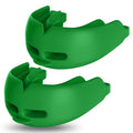 2Pcs Sport Mouth Guard Youth Adult, Mouthguard for Braces, Wrestling Mouthguards for Braces, No Boil Mouth Guard, Helmet Strap, Soft, Football Hockey Boxing,Taekwondo, Jujitsu Rugby - color: Green