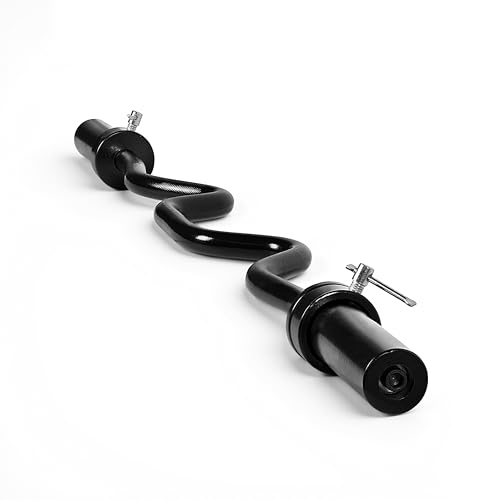 CAP 48" Olympic Super Curl Bar | Heavy Duty Solid Steel, 500 lb Capacity - color: Black, style: Classic