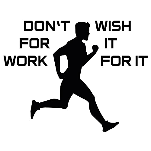 Fitness Home Gym Decal with Running Athletic Man - Gym and Fitness Motivational Wall Decals Fit Any Room - Gym Vinyl Sticker for Sports Fans - color: Dec 25