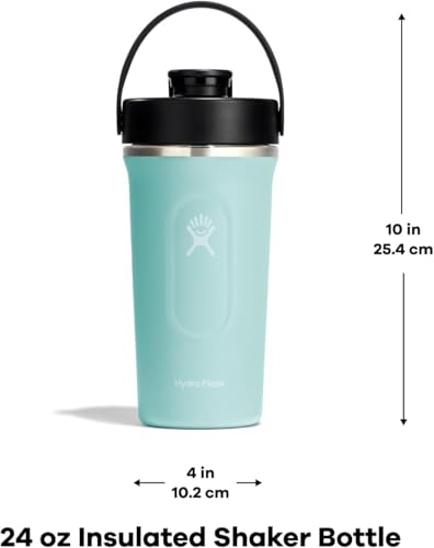 Hydro Flask Shaker Bottle – Insulated Stainless Steel Gym Bottle for Pre Workout & Protein 24 Oz Agave - color: Agave Green