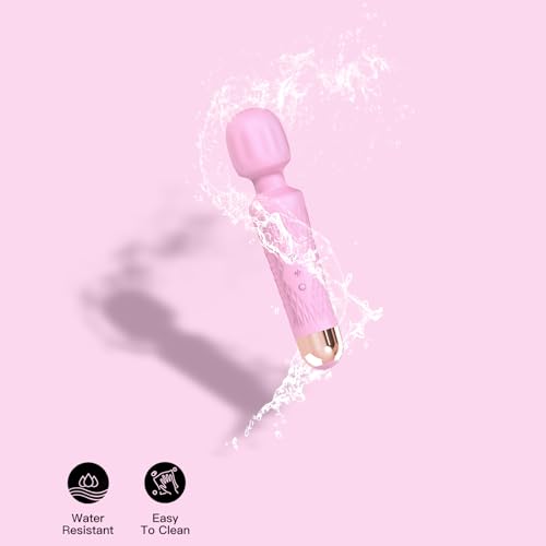 Niclove The Upgraded 3-in-1 Personal Massager – 3H Powerful Vibration, Quiet & Waterproof – 20 Modes 8 Speeds Muscle Therapy Stick for Deep Tissue, Sports Recovery, Cordless & Travel Friendly (Pink) - color: Pink