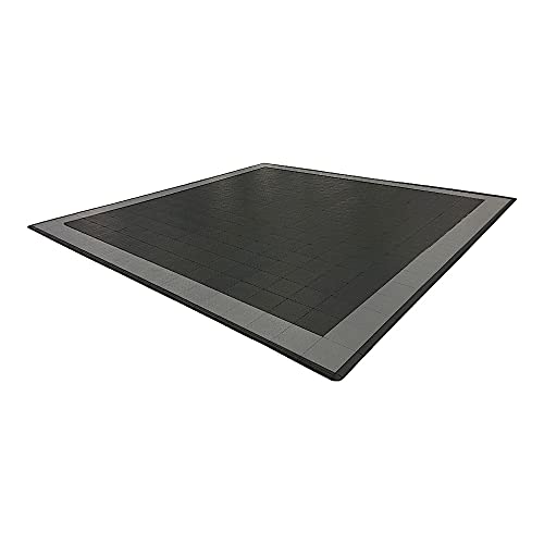 Speedway Garage Floor Mat Kit for 2-Car, Large, Grey/Black - color: Grey/Black, size: Garage Kit - 2-Car