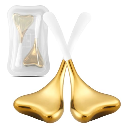 Ice Globes -Facial Skin Care Tools for Women, Cryo Sticks -Unbreakable Stainless Steel and Special Design, Esthetician Supplies Cooling Spa Globes,Mothers Day Gifts for Mom - color: Gold