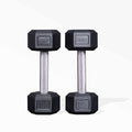 Rep Fitness Rubber Hex Dumbbell(s) - Singles (55LB +) and Pairs (5LB - 50LB) - Low Odor, Fully Knurled Handle - style: 12.5 LB Pair