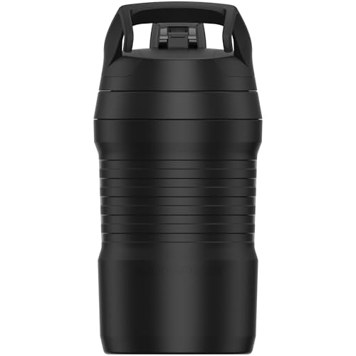 Under Armour 32 oz Insulated Water Bottles - Sports Water Jug with Fence Hook, Leak Resistant for Baseball, Football & More, 32 oz Insulated, Black/Black - color: Black/Black, size: 32 Ounces