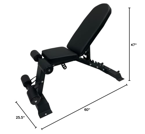 HulkFit Heavy-Duty Adjustable Utility Flat Incline Decline Exercise Weight Bench - Multicolor - style: Adjustable Folding Utility Workout Bench - Black