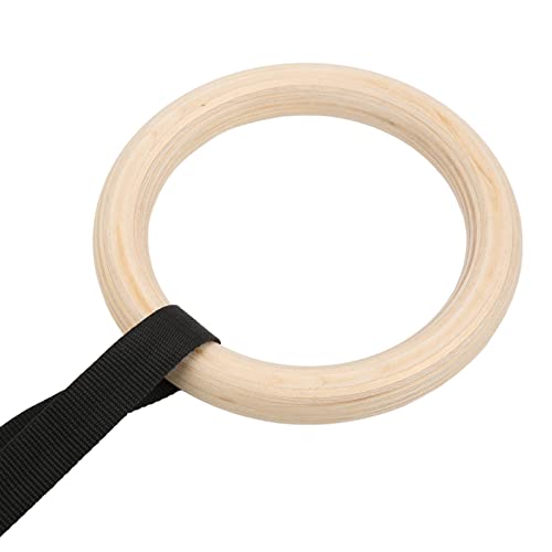 1 Pair Pull Up Training Rings Wooden Gymnastics Rings Gymnastics Rings Gymnastics Rings Suspension for Home Gym WorkoutTraining Rings