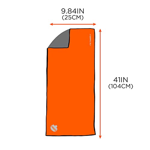 Ergodyne Chill Its 6602MF Cooling Towel, Soft Microfiber Material, UPF 50+,Orange,41" x 9.84" - color: Orange