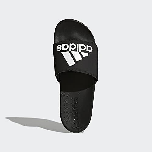 adidas Women's Adilette Comfort Slides - color: Black/Black/White, size: 19 Women/18 Men