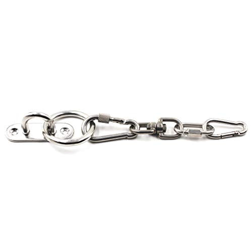 304 Stainless Steel Eye Pad Plate 9mm Anchor Mount Great for Yoga Swings Hammocks/Boat Rigging/Marine Deck Hardware/Suspension Training Straps - color: 9mm ellipse