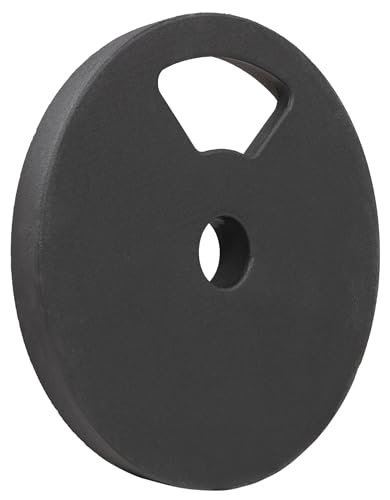 Fitvids 2-Inch Olympic and 1-Inch Standard Cast Iron Weight Plate for Strength Training & Weightlifting, Multiple Weights Available - color: Olympic (2-Inch Center), style: 35LB Pair