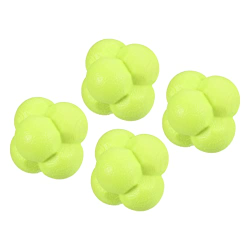 PATIKIL Bounce Reaction Balls Coordination Training Ball Agility Trainer, TPR High Difficulty, for Speed Reflex - color: Yellow