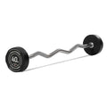 Titan Fitness Rubber Curl Fixed Barbells, Pre-Loaded Weight Bar for Strength Training & Weightlifting - color: EZ Curl Fixed Barbell, size: 40 LB
