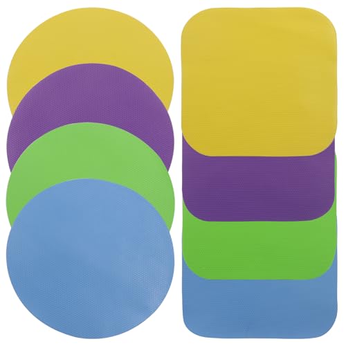 4Pcs Rubber Jar Opener, Circle&Square | Heat-insulated, Non-Slip Gripper Pads, Multi Function Can Opener, Easy Opening/Arthritis Weak Hands - size: 8Pcs-Square&Circle