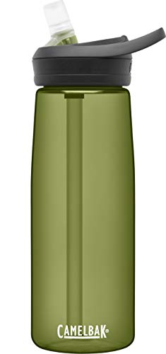 CamelBak Eddy+ Water Bottle with Bite Valve Straw, Leak‑Resistant Easy‑Sip Design for Everyday Hydration, 25oz, Olive - color: Olive, size: 25 Ounces