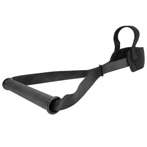 Adjustable Cervical Neck Support Stretcher, Soft Skin-Friendly Portable Neck Relaxation Tool with Durable Nylon Tape and Anti-Slip Handle, Adjustable Fit for Home Office Daily Neck Care, Black