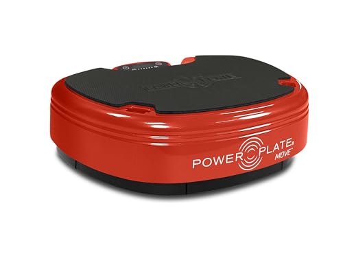 Power Plate Move Vibration Plate Machine - Professional Whole Body Vibration Platform for Home Gym, Weight Loss & Recovery - Compact Design with PrecisionWave Technology, 6 Modes & 300lb Capacity - style: Red MOVE