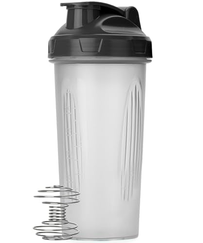 Mr. Pen- Shaker Bottles for Protein Mixes, 28 oz | Leak Proof Shaker Cups with Stainless Steel Wire Whisk Ball for Protein Shakes and Pre Workout, Fathers Day Gift - color: Clear 1