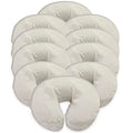 London Linens Pack of 10, Premium Extra Thick 100% Cotton Flannel Massage Tables Face Cradle Covers Cozies Fitted - Includes 10 pcs (Natural) - color: Natural, size: 10