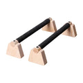 Wooden Push Up Bars, 2-Piece 35CM Parallettes with Non-Slip Base for Home Gym Bodyweight Training