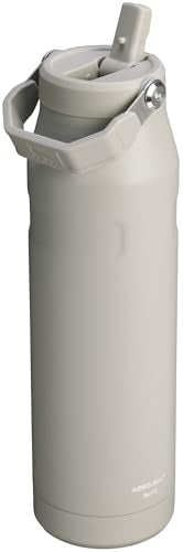 STANLEY IceFlow Flip Straw 2.0 Water Bottle 36 OZ | Built-In Straw with Larger Opening | Lightweight & Leak-Resistant | Insulated Stainless Steel | BPA-Free | Ash - color: Ash, size: 36 Ounces