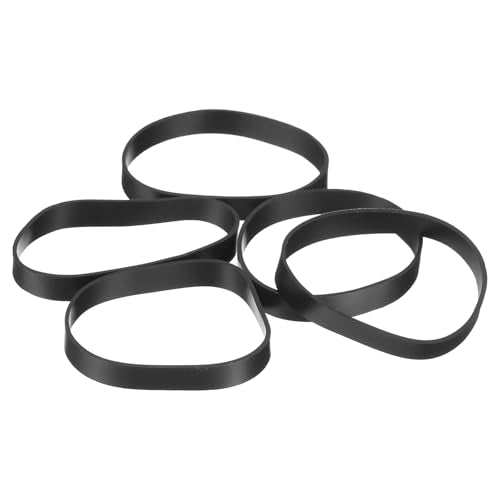 uxcell 60Pcs Silicone Rubber Bands, 5mm x 30.5mm Rubber Bands Rings Cable Ties Strong Elastic Bands Non-Slip for Cord Wrapping Bag Wraps, Black - color: Black, size: 5 x 30.5mm
