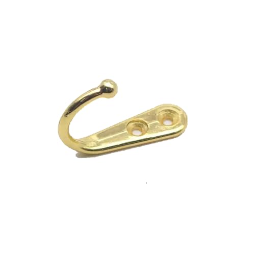 4 Pcs Wall Mounted Hooks for Bedroom,Bathroom,Kitchen,and Cabinet Hangers (with 8 Screws)-Gold - color: Gold