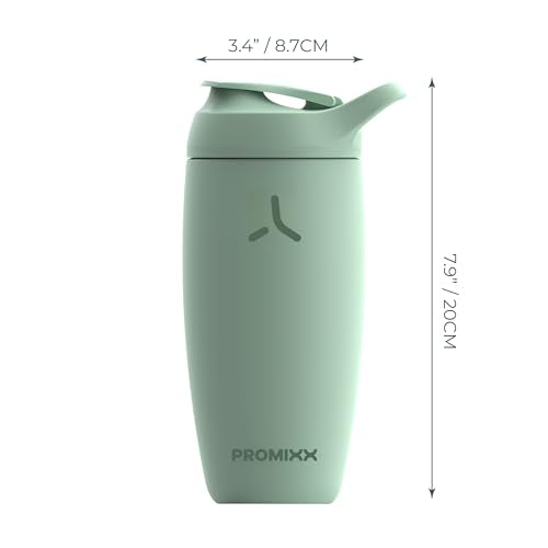 Promixx Pursuit Shaker Bottle Insulated Stainless Steel Water Bottle and shaker Cup, 18oz, Seagrass Green - color: Seagrass Green