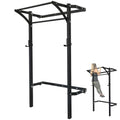 PRx Performance Murphy Foldable Squat Rack with Space-Saving Pull-Up Bar - Wall-Mounted Gym Equipment, Includes J-Cups for Barbell, Ideal for Strength Training, Bench Press and Leg Squats - color: Extended Pull-Up Bar