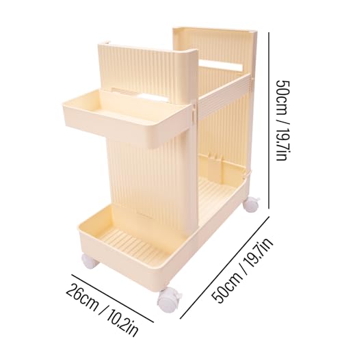 Workout Equipment Storage Cart, Floor Standing Multifunctional Fitness Gear Organizer Rack with Wheels for Home Gym, Yoga Studio, Gray - color: Creamy Yellow