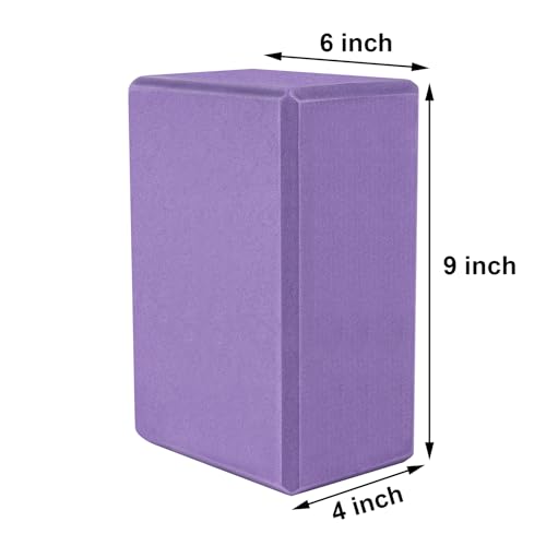 Muka Yoga Blocks 4x6x9 Inch, High Density EVA Foam Yoga Brick for Meditation, Pilates - color: Blue, size: 4 pack