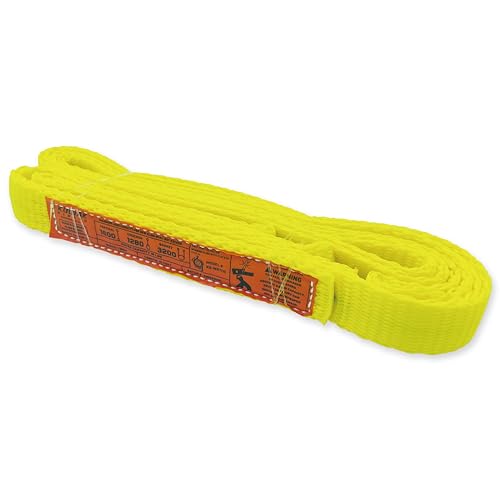 1-Ply Lifting Sling Straps 1”x 10ft - 1650lbs Vertical Capacity Heavy Duty Flat Eye Lift Sling, for Rigging Moving Towing Hoisting -1Pack - Kodiak Straps - color: 1 PACK, size: 1inch x 10ft