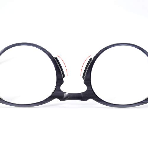 1.0mm Eyeglass Nose Pads 20 Pairs Stick On Anti-Slip Nose Pads for Glasses | 1mmThin, Non Slip silicone Nose Pads for Eyeglasses Sunglasses Plastic Frames,Super Sticky 3M Adhesive(20-Black) - color: Black