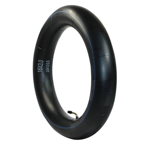 Libereco 16x2.125/2.5/3.0 Bike Inner Tubes for Electric Bike - Butyl Rubber,Bent Valve (CR202), High Elasticity for E-Bikes & Children Bikes - color: 1 Tube, size: 16x3.0"
