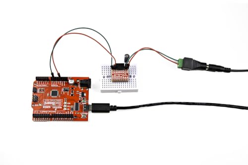 SparkFun Mini Stepper Motor Driver - TC78H670FTG - Compact Driver with breadboard-Friendly 0.1in. Pin -Output Current: 2.0 A (max) - Board Dimensions: 0.6 in. × 0.8 in.