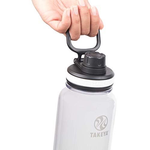 Takeya Tritan Sport Water Bottle with Spout Lid - BPA-Free & Dishwasher-Safe Water Bottle - Reusable Bottle with Lid Handle - Simple Leak-Proof Water Bottle - 32 oz, Clear - color: Clear, size: 32 Ounces