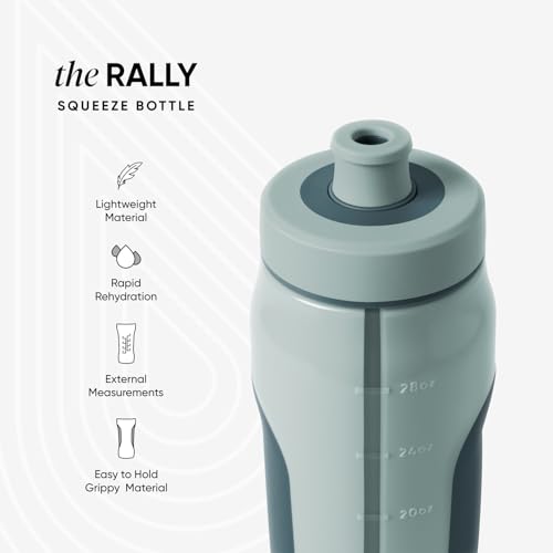 Simple Modern Rally Squeeze Plastic Water Bottle | 30oz Locking Leakproof Cup for Gym, Sports, Electrolytes, Travel | Sea Glass Sage Mix - color: -Sea Glass Sage Mix