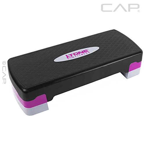 Tone Fitness Compact Aerobic Step Platform | Exercise Step - style: Black/Purple