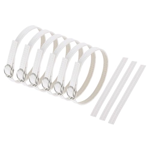 uxcell Replacement Ankle Strap for Heels Detachable Shoe Straps PU Leather Shoe Band - color: Matte White