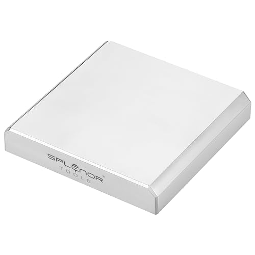 Splenor Tools Steel Bench Block - Flat Anvil Jewelers - Solid Metal Bench Block for Jewelry Repairing & Metal Stamping