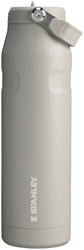 STANLEY IceFlow Flip Straw 2.0 Water Bottle 36 OZ | Built-In Straw with Larger Opening | Lightweight & Leak-Resistant | Insulated Stainless Steel | BPA-Free | Ash - color: Ash, size: 36 Ounces