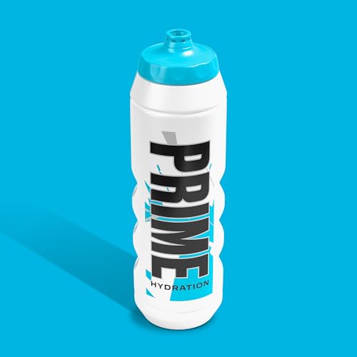PRIME 32 oz Blue Chill Squeeze Sports Water Bottle, BPA Free, Dishwasher Safe, Easy-Grip Ergonomic Leakproof Design, Fast Hydration for Gym, Cycling, Running - color: Blue Chill