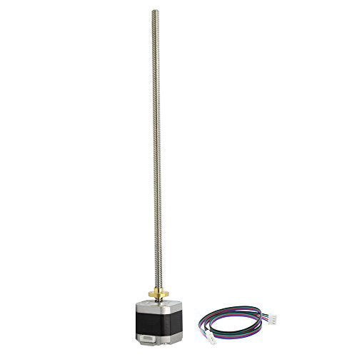 Iverntech NEMA 17 Stepper Motor with Integrated 400mm T8 Lead Screw for RepRap Prusa i3 3D Printers Z Axis or CNC Machine - size: 400-Tr8X8