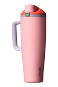 Owala FreeSip Tumbler Stainless Steel Water Bottle 40 oz Sugar High | Triple-Layer Insulation | Leak-Proof Lid with Push-Button | Double Threaded Lid for Left and Right-Handed Drinking - color: Sugar High, size: 40 Ounces