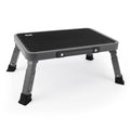 Valeo Folding Step Stool, Adjustable Step Stool with Non-Slip Platform, 330 Lbs Capacity, Step Ladder for Adults in Kitchen, Bathroom, RV, Camping, Office, Black - color: Black